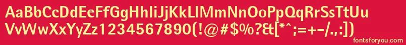 LibreSemisansBlackSsiExtraBold Font – Yellow Fonts on Red Background