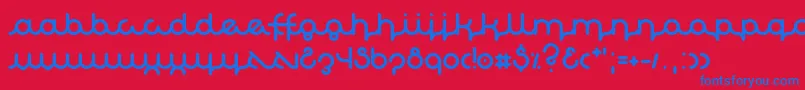 RadiatorFalls Font – Blue Fonts on Red Background