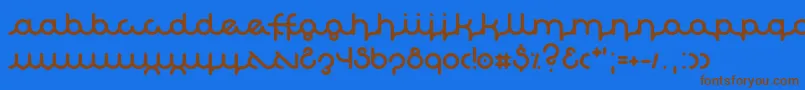 RadiatorFalls Font – Brown Fonts on Blue Background