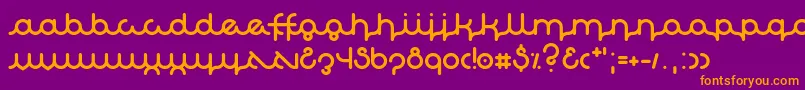 RadiatorFalls Font – Orange Fonts on Purple Background