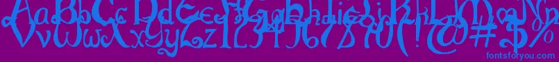 ThrorianCommonface Font – Blue Fonts on Purple Background