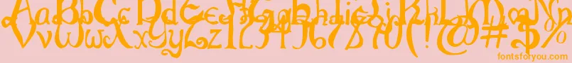 ThrorianCommonface Font – Orange Fonts on Pink Background