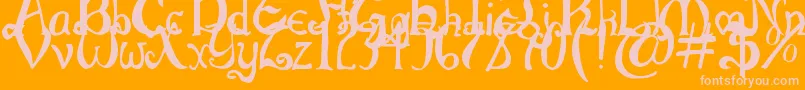 ThrorianCommonface Font – Pink Fonts on Orange Background