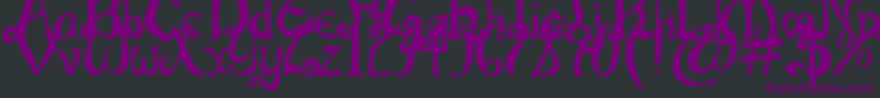 ThrorianCommonface Font – Purple Fonts on Black Background