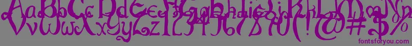 ThrorianCommonface-Schriftart – Violette Schriften auf grauem Hintergrund