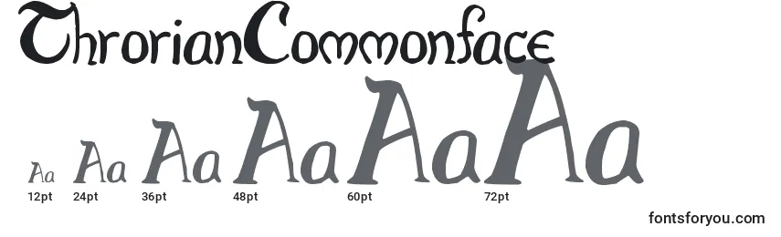 ThrorianCommonface Font Sizes