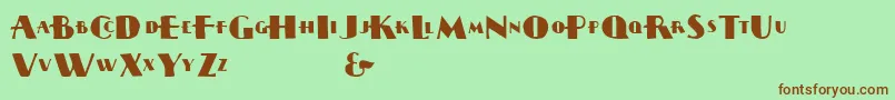 Sissynec Font – Brown Fonts on Green Background