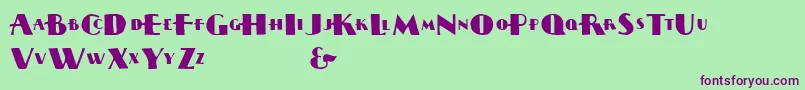 Sissynec Font – Purple Fonts on Green Background