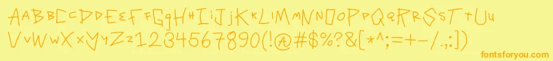 Danger Font – Orange Fonts on Yellow Background