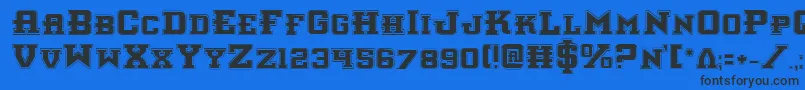 InterceptorPro Font – Black Fonts on Blue Background