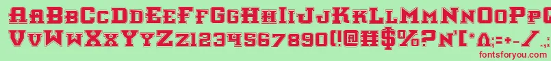 フォントInterceptorPro – 赤い文字の緑の背景