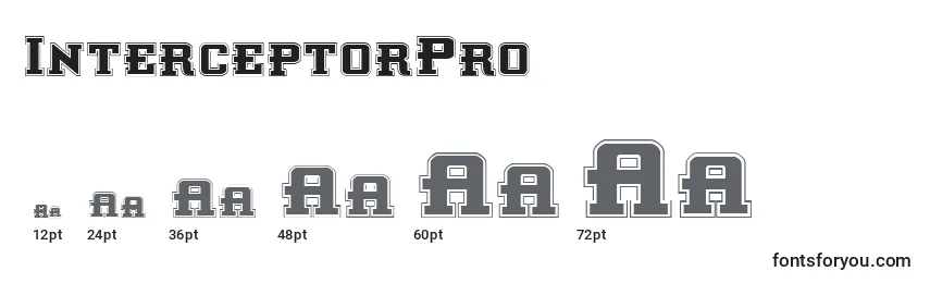 InterceptorPro Font Sizes