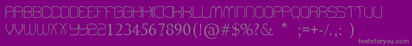 BeenHangingAround-Schriftart – Graue Schriften auf violettem Hintergrund