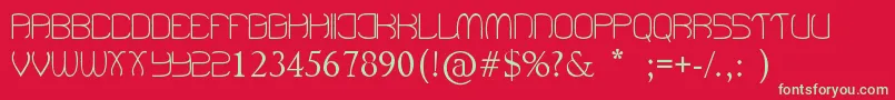 BeenHangingAround Font – Green Fonts on Red Background