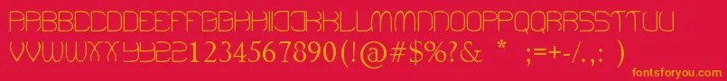 BeenHangingAround Font – Orange Fonts on Red Background