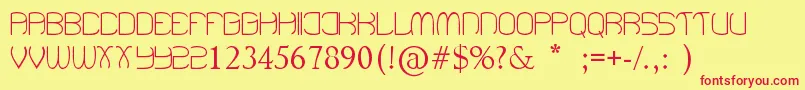 BeenHangingAround Font – Red Fonts on Yellow Background