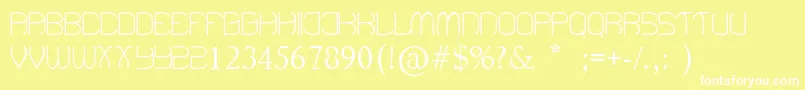 BeenHangingAround Font – White Fonts on Yellow Background