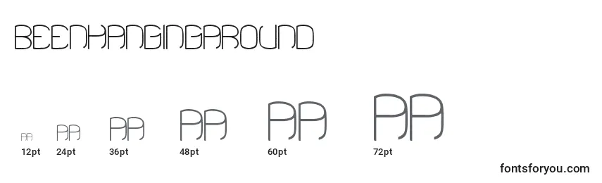 BeenHangingAround Font Sizes
