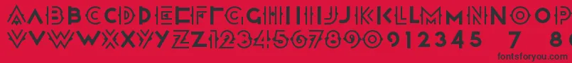 Halcyondaysnf Font – Black Fonts on Red Background