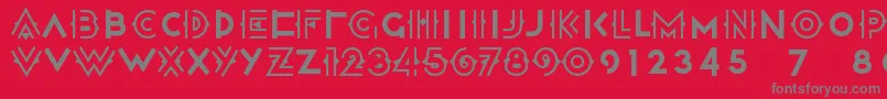 Halcyondaysnf Font – Gray Fonts on Red Background