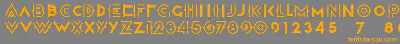 Halcyondaysnf Font – Orange Fonts on Gray Background