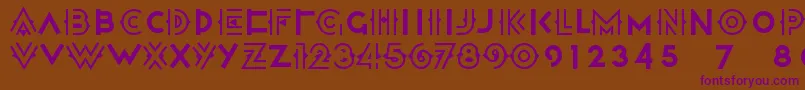 Halcyondaysnf Font – Purple Fonts on Brown Background