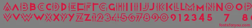Halcyondaysnf Font – Red Fonts on Gray Background