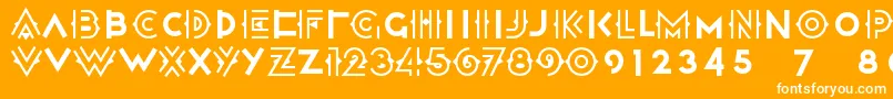 Halcyondaysnf Font – White Fonts on Orange Background