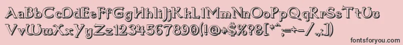 Dum1shad Font – Black Fonts on Pink Background