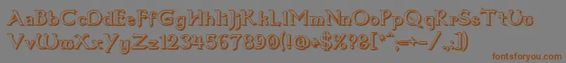 Dum1shad Font – Brown Fonts on Gray Background