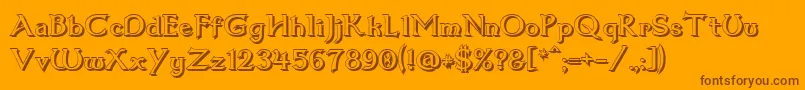 Dum1shad Font – Brown Fonts on Orange Background