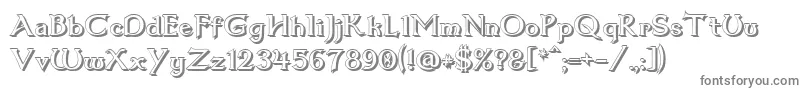 Dum1shad Font – Gray Fonts on White Background