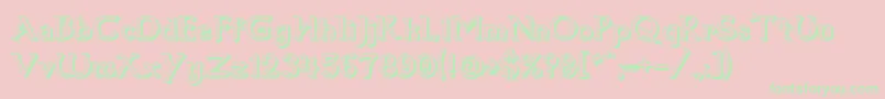 Dum1shad Font – Green Fonts on Pink Background