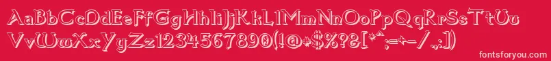 Шрифт Dum1shad – розовые шрифты на красном фоне