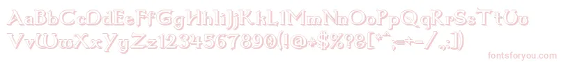 Шрифт Dum1shad – розовые шрифты на белом фоне