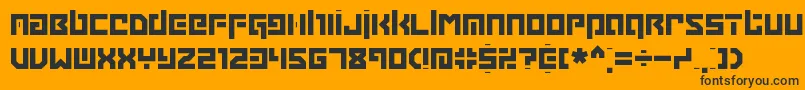 GrappleBrk Font – Black Fonts on Orange Background