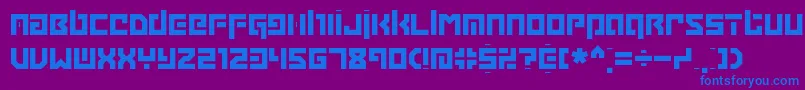 GrappleBrk Font – Blue Fonts on Purple Background