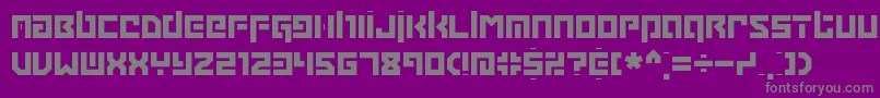 フォントGrappleBrk – 紫の背景に灰色の文字