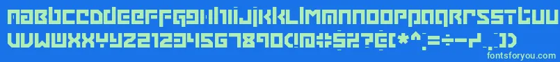 GrappleBrk Font – Green Fonts on Blue Background