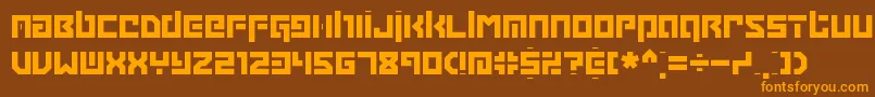 GrappleBrk Font – Orange Fonts on Brown Background