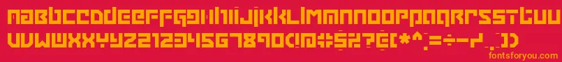 GrappleBrk Font – Orange Fonts on Red Background