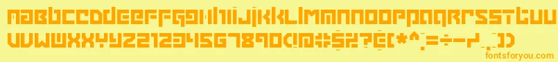 GrappleBrk Font – Orange Fonts on Yellow Background