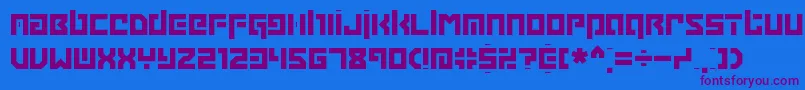 GrappleBrk-Schriftart – Violette Schriften auf blauem Hintergrund