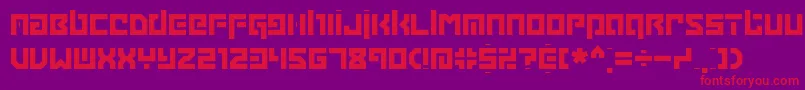 GrappleBrk Font – Red Fonts on Purple Background