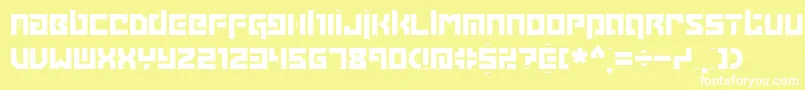 GrappleBrk Font – White Fonts on Yellow Background