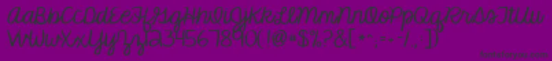 Kgmakesyoustronger-Schriftart – Schwarze Schriften auf violettem Hintergrund