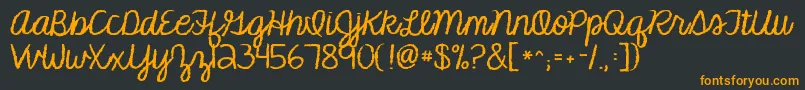 Kgmakesyoustronger Font – Orange Fonts on Black Background