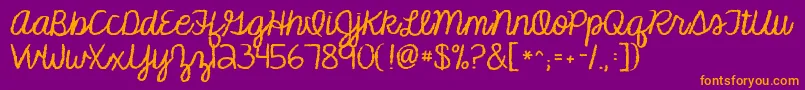 Kgmakesyoustronger Font – Orange Fonts on Purple Background