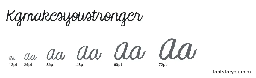 Размеры шрифта Kgmakesyoustronger