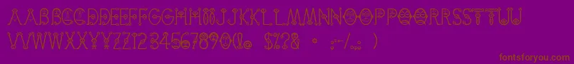 CemiTaino Font – Brown Fonts on Purple Background